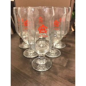 Set of 6 Beer Mugs: 1960 Adolph Coors Stem Ware